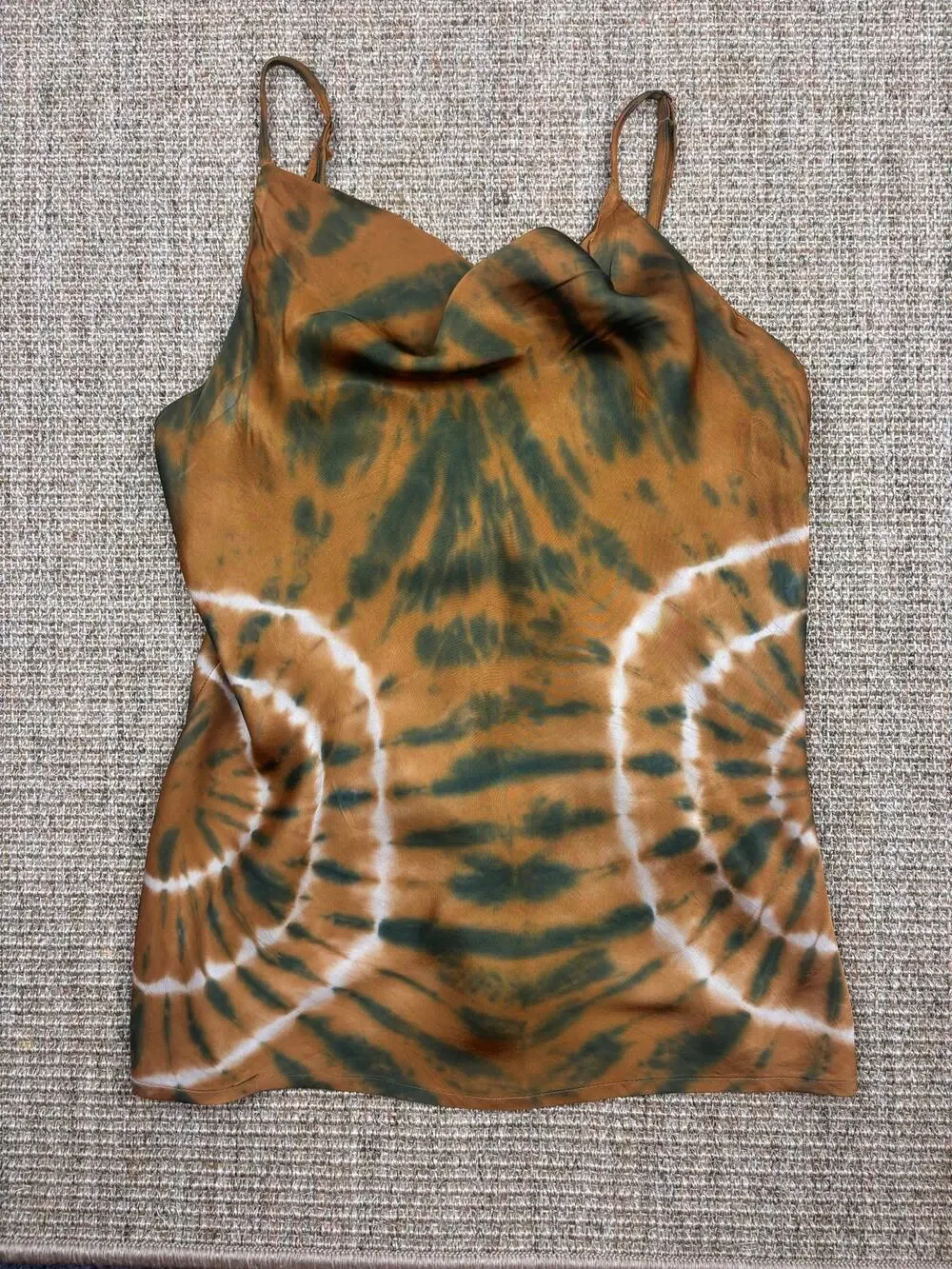 Young Fabulous & Broke Tie Dye Tank | Medium | Brown Green - Picture 1 of 8